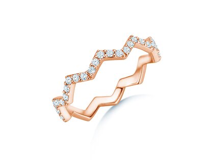 Verlobungsring Tide in 9K Roségold mit Diamanten 0,29ct G/SI