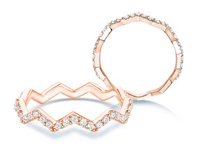 Verlobungsring Tide in 9K Roségold mit Diamanten 0,29ct G/SI