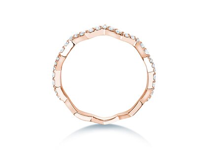 Verlobungsring Tide in 9K Roségold mit Diamanten 0,29ct G/SI