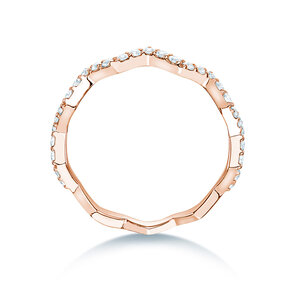 Verlobungsring Tide in 9K Roségold mit Diamanten 0,29ct G/SI