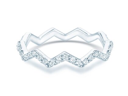 Verlobungsring Tide in 9K Weißgold mit Diamanten 0,29ct G/SI