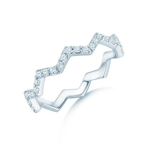 Verlobungsring Tide in 9K Weißgold mit Diamanten 0,29ct G/SI