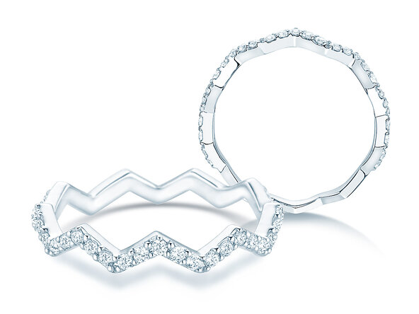 Verlobungsring Tide in 9K Weißgold mit Diamanten 0,29ct G/SI