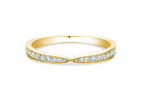 Verlobungsring V-Eternity in 14K Gelbgold mit Diamanten 0,22ct G/SI