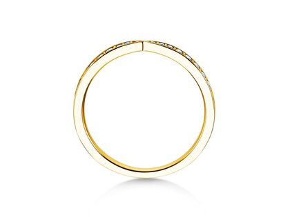Verlobungsring V-Eternity in 14K Gelbgold mit Diamanten 0,22ct G/SI