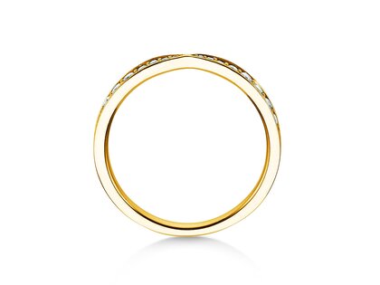 Verlobungsring V-Eternity in 14K Gelbgold mit Diamanten 0,30ct G/SI