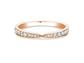 Verlobungsring V-Eternity in 18K Roségold mit Diamanten 0,30ct G/SI