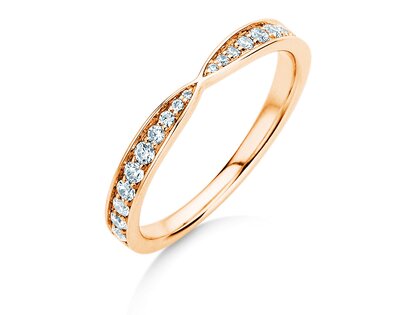 Verlobungsring V-Eternity in 18K Roségold mit Diamanten 0,30ct G/SI