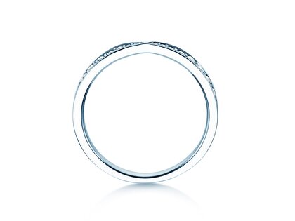 Verlobungsring V-Eternity in 14K Weißgold mit Diamanten 0,30ct G/SI