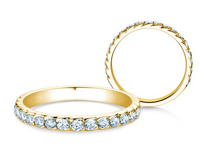 Verlobungsring Wave in 14K Gelbgold mit Diamanten 0,57ct G/SI