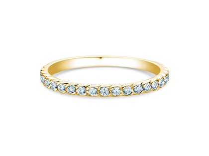 Verlobungsring Wave in 14K Gelbgold mit Diamanten 0,33ct G/SI