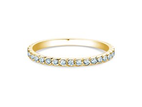 Verlobungsring Wave in 14K Gelbgold mit Diamanten 0,33ct G/SI