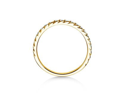 Verlobungsring Wave in 14K Gelbgold mit Diamanten 0,33ct G/SI