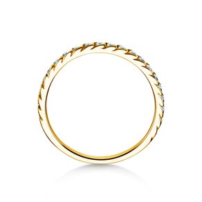 Verlobungsring Wave in 14K Gelbgold mit Diamanten 0,33ct G/SI