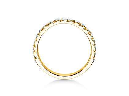 Verlobungsring Wave in 14K Gelbgold mit Diamanten 0,57ct G/SI