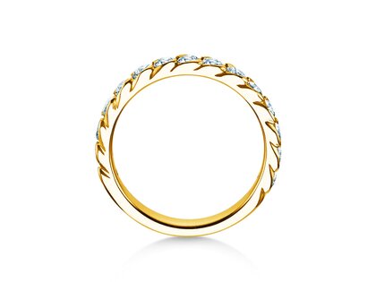 Verlobungsring Wave in 14K Gelbgold mit Diamanten 1,30ct G/SI