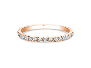 Verlobungsring Wave in 9K Roségold mit Diamanten 0,33ct G/SI