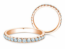 Verlobungsring Wave in 14K Roségold mit Diamanten 0,57ct G/SI