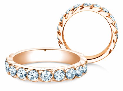 Verlobungsring Wave in 18K Roségold