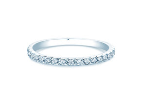 Verlobungsring Wave in 14K Weißgold mit Diamanten 0,33ct G/SI