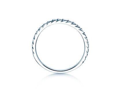 Verlobungsring Wave in 14K Weißgold mit Diamanten 0,33ct G/SI