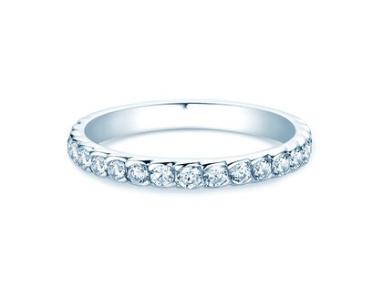 Verlobungsring Wave in 14K Weißgold mit Diamanten 0,57ct G/SI