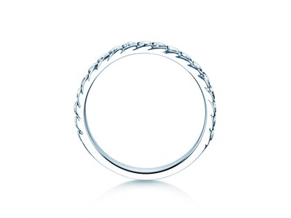 Verlobungsring Wave in 14K Weißgold mit Diamanten 0,57ct G/SI