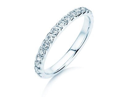 Verlobungsring Wave in 14K Weißgold mit Diamanten 0,57ct G/SI