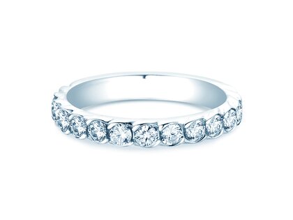 Verlobungsring Wave in 14K Weißgold mit Diamanten 1,30ct G/SI