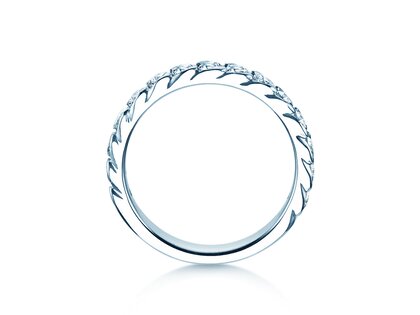 Verlobungsring Wave in 14K Weißgold mit Diamanten 1,30ct G/SI