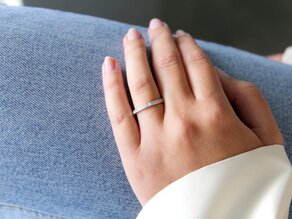 Verlobungsring Wave in 14K Weißgold mit Diamanten 0,57ct G/SI