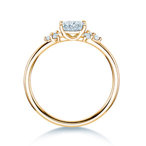 Verlobungsring Blossom Cushion in 9K Gelbgold mit natürlichen Diamanten 0,29ct G/SI