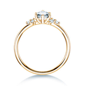 Verlobungsring Blossom Marquise in 14K Gelbgold mit natürlichen Diamanten 0,22ct G/SI