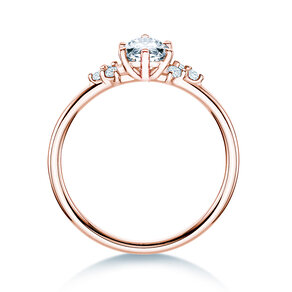 Verlobungsring Blossom Marquise in 9K Roségold mit natürlichen Diamanten 0,29ct G/SI