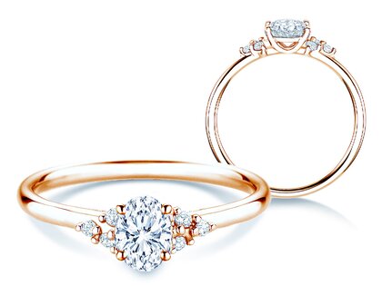 Verlobungsring Blossom Oval in Roségold