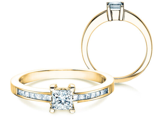 Verlobungsring Chloe in 18K Gelbgold mit Diamanten 0,50ct G/SI