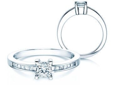 Verlobungsring Chloe in 18K Weißgold mit Diamanten 0,84ct G/SI