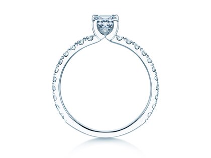 Verlobungsring Classic 4 Emerald Pavé