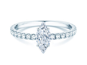 Verlobungsring Classic 4 Marquise Pavé