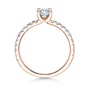 Verlobungsring Classic 4 Oval Pavé in Roségold