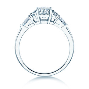 Verlobungsring Cushion Marquise in 9K Weißgold mit Labordiamanten 1,28ct E/VS