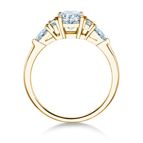 Verlobungsring Cushion Marquise in 9K Gelbgold mit Diamanten 1,28ct G/SI