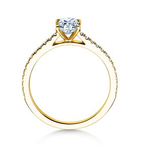 Verlobungsring Cushion Pavé in 9K Gelbgold mit Diamanten 1,22ct G/SI