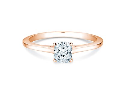 Verlobungsring Cushion in 14K Roségold mit Diamant 0,50ct G/SI