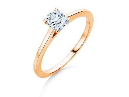 Verlobungsring Cushion in 14K Roségold mit Diamant 0,50ct G/SI
