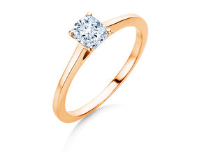 Verlobungsring Cushion in 14K Roségold mit Diamant 0,50ct G/SI