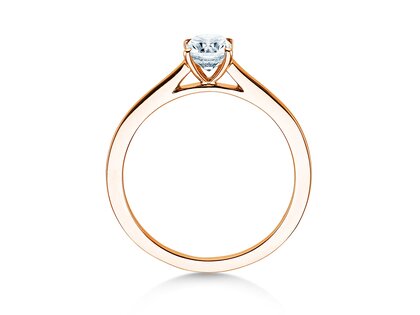 Verlobungsring Cushion in 14K Roségold mit Diamant 0,50ct G/SI