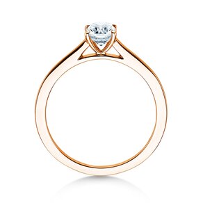 Verlobungsring Cushion in 14K Roségold mit Diamant 0,50ct G/SI