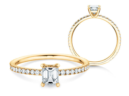 Verlobungsring Elaine in 14K Gelbgold mit Diamanten 0,86ct G/VS