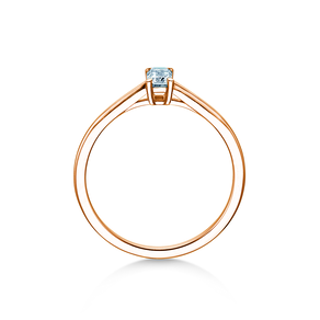 Verlobungsring Emerald Cross in 9K Roségold mit Labordiamant 0,50ct E/VS
